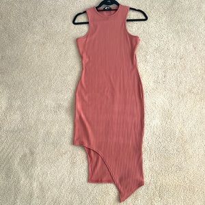 Missguided NWT bodycon midi asymmetrical dress size small